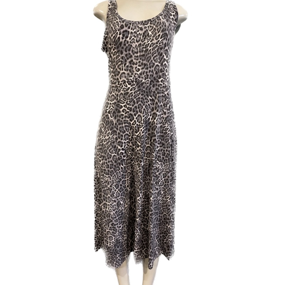 Joe fresh / cheetah print midi dress size medium